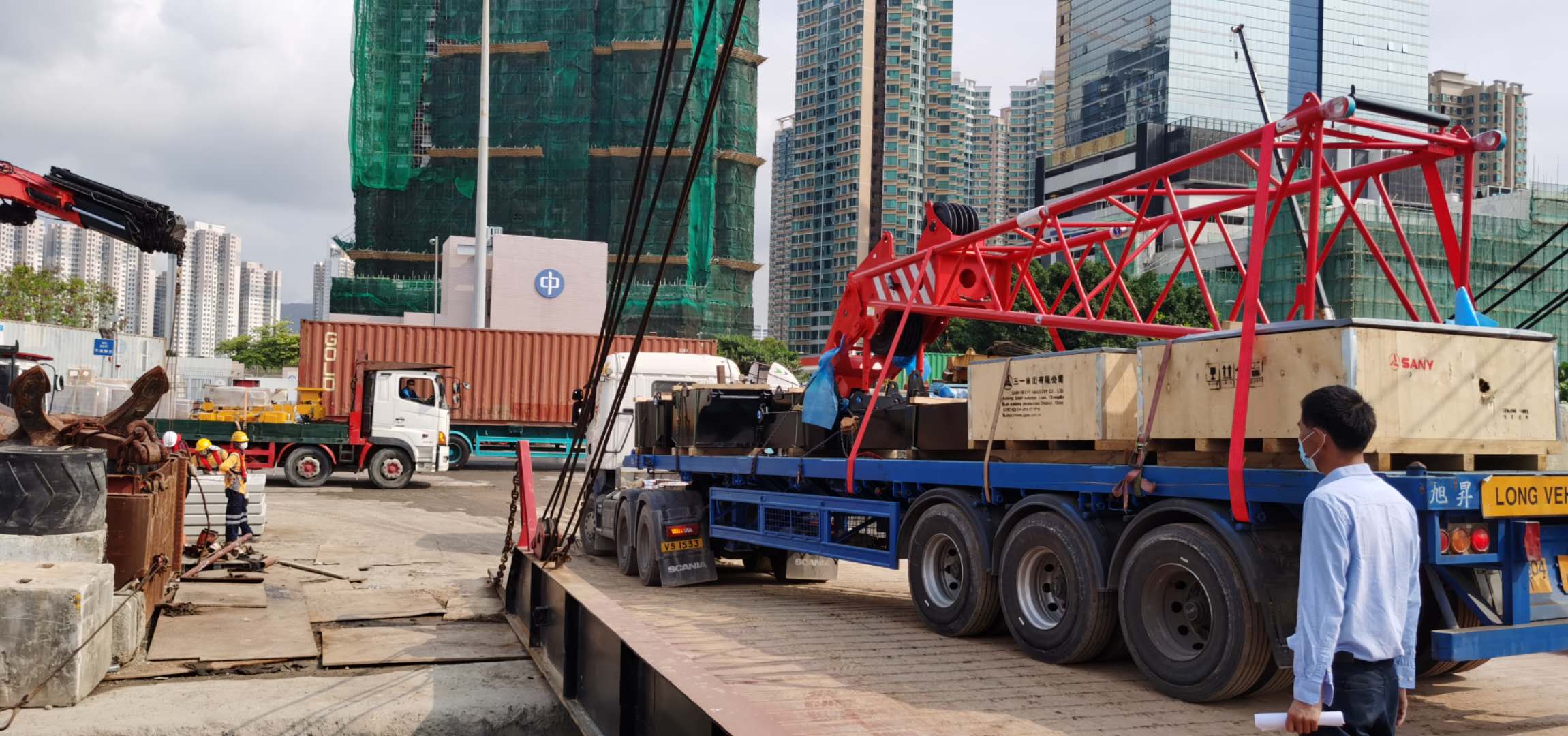 臺州到香港物流專線，臺州到香港貨運公司，3天到達！深圳東勝物流中港平板車運輸圖